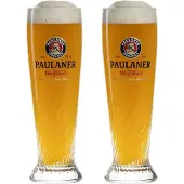 Paulaner Weizen Glazen 300 ml - Set van 2 - Klassiek Elegant Kristalglas - Slank Elegant Profiel - Perfect voor Speciaalbier Liefhebbers