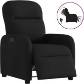 vidaXL Fauteuil verstelbaar elektrisch stof zwart