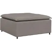 vidaXL Modulaire voetenbank module 100x100x48 cm taupe