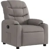 vidaXL Fauteuil verstelbaar stof taupe