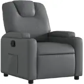 vidaXL Relaxfauteuil grijs kunstleer