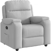 vidaXL Fauteuil verstelbaar stof wolk grijs