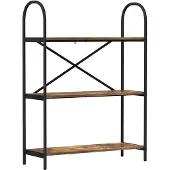 vidaXL Boekenplank 3-laags 80 x 30 x 109 cm Bewerkt hout Rook Eiken