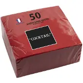 PROnappe cocktailservetten, 200 x 200 mm, rood