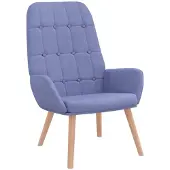 vidaXL Relaxstoel stof jeansblauw