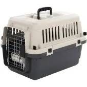 Flamingo Transportbox kat en hond – Autobench XS 50x33x33 cm – Transportkooi Nomad Donkergrijs
