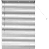 vidaXL Venetiaanse jaloezie zilver 130 x 90 cm 25 mm Aluminium