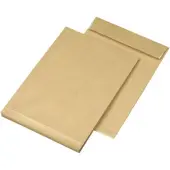 Mailmedia Geplooide envelop C4, zonder venster, natron bruin