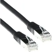 ACT Zwarte 25 meter LSZH SFTP CAT6 patchkabel met RJ45 connectoren