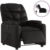 vidaXL Fauteuil elektrisch verstelbaar kunstleer zwart