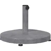 vidaXL Parasolvoet 24.35 kg Donkergrijze Houtlook Rond