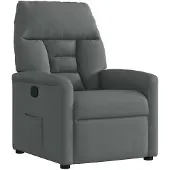 vidaXL Relaxfauteuil Donkergrijze Stof
