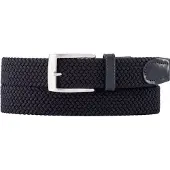 Alberto Golf Tapered Fit Riem donkerblauw, Effen