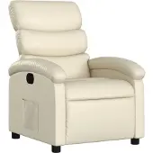 vidaXL Relaxfauteuil Crème Kunstleer
