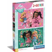 Clementoni Coffret 2 puzzles 60 pièces Alice's Wonderland Bakery