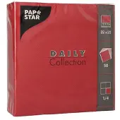 Papstar lunchservetten, 320 x 320 mm, 3-laags, bordeaux