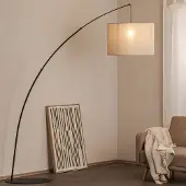 TK Lighting Booglamp - vloerlamp Moby, Woon-/ Eetkamer, metaal, booglamp