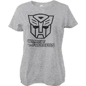 Transformers Autobots Monotone Girly Tee Damen T-Shirt Heathergrey-S