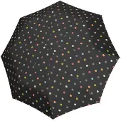 Reisenthel Umbrella Pocket Duomatic Opvouwbare Paraplu - ø 97 cm - Dots Zwart