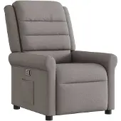vidaXL Fauteuil verstelbaar stof taupe