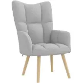 vidaXL Relaxstoel stof wolk grijs