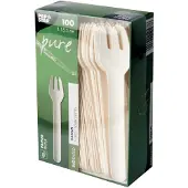 Papstar Papier-Gabeln "pure", L„nge: 155 mm, weiá, 100er