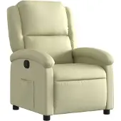 vidaXL Relaxfauteuil crèmekleurig echt leer