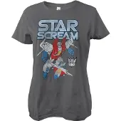 Transformers Stars-crème Washed Girly Tee dames-T-shirt donkergrijs