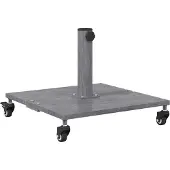 vidaXL Parasolvoet Donkergrijze Houten Look 45 x 45 x 31,5 cm