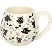 Something Different - Cute and Creepy Cat Print Rounded Mok/beker - Multicolours