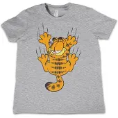 Garfield Kinder Hanging On Kids T-Shirt VIA-12-GAR004-H89-2 HeatherGrey-XS