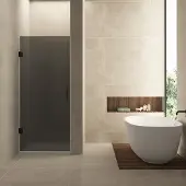 Wiesbaden Nisdeur less 70x200 cm 8 mm nano rookglas mat zwart