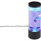 QAZQA Bubbelbuis zwart 30cm incl. LED RGB - Sealife