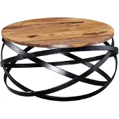 Wohnling Rond Koffietafel Bruin 600 x 600 x 300 mm