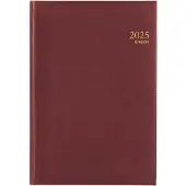 Brepols Omega Lima weekagenda met kwartierindeling 2027 bordeaux (1 week per 2 pagina's) 6-talig