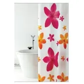 Wicotex Douchegordijn Textiel 180x200 Dafne Rood rood Textiel Wicotex Douchegordijn