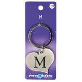 Paper Dreams Hart Sleutelhanger - M Zilver zilver Metaal Paperdreams Sleutelhanger