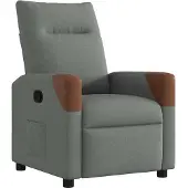 vidaXL Relaxfauteuil Donkergrijze Stof