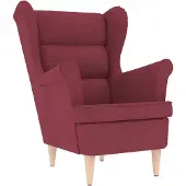 vidaXL Fauteuil 74x84x100 cm stof wijnrood