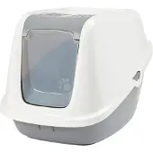 Savic kattenbak nestor giant wit / lichtgrijs 75,5x56x55,5 cm