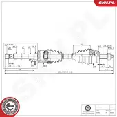 ESEN SKV 40SKV351 Aandrijfas