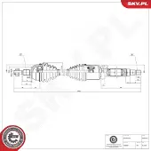 ESEN SKV 40SKV015 Aandrijfas