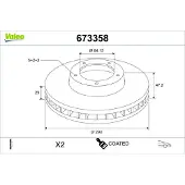 Valeo 673358 Remschijf