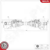 ESEN SKV 40SKV453 Aandrijfas