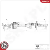ESEN SKV 40SKV061 Aandrijfas