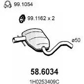 ASSO 58.6034 Uitlaat middendemper