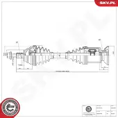 ESEN SKV 40SKV285 Aandrijfas