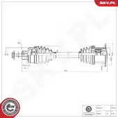 ESEN SKV 40SKV075 Aandrijfas