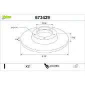 Valeo 673429 Remschijf