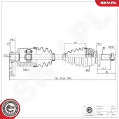ESEN SKV 40SKV227 Aandrijfas